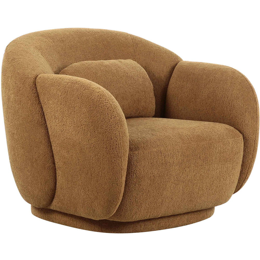 Misty Boucle Chair, Brown-Furniture - Chairs-High Fashion Home