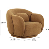 Misty Boucle Chair, Brown-Furniture - Chairs-High Fashion Home