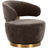 Austin Swivel Chair, Chocolate Brown