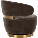 Austin Swivel Chair, Chocolate Brown