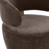 Austin Swivel Chair, Chocolate Brown