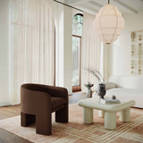 Marla Boucle Chair, Chocolate Brown-Furniture - Chairs-High Fashion Home