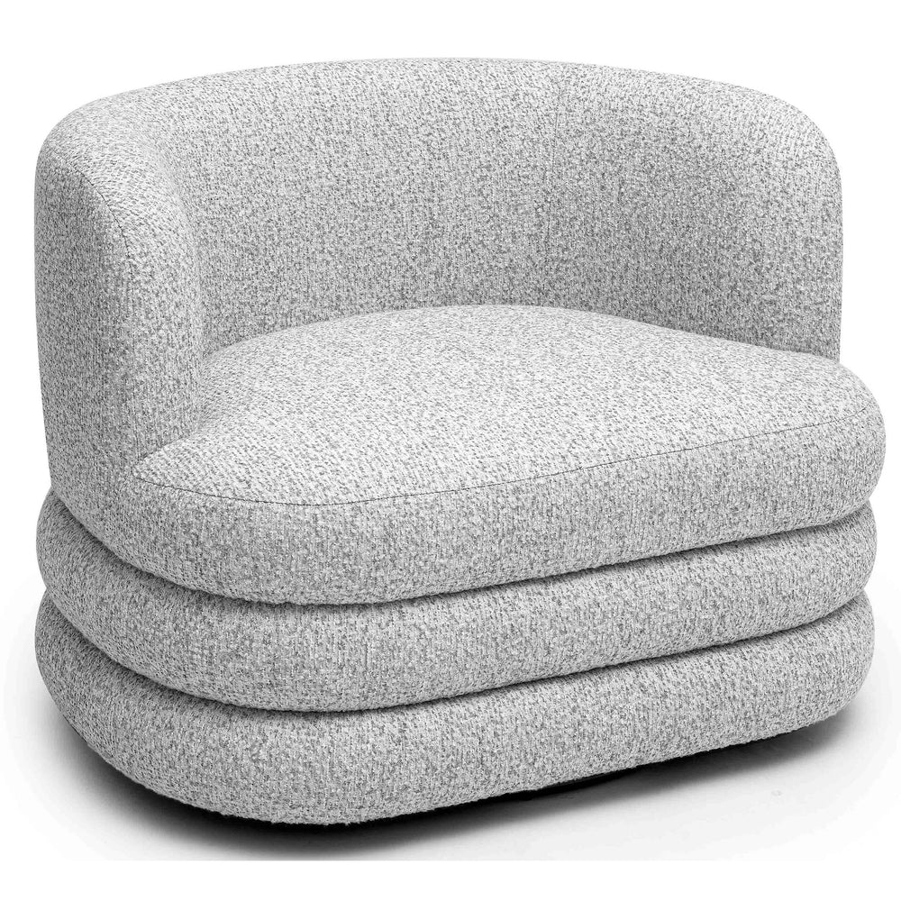 Astor Swivel Chair, Light Grey