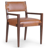 Tamari Leather Arm Chair, Sonoma Chestnut, Set of 2-Furniture - Dining-High Fashion Home