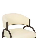 Tatum Vegan Leather Dining Chair, Cream