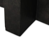 Terrell Large Console Table, Black Marble/Raw Black-Furniture - Accent Tables-High Fashion Home