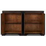 The Humptulips River Moonshine Cabinet, Distressed Burnt Black