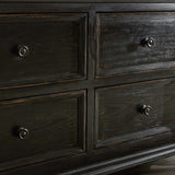 The "You Will Need A Lot of Hinges" Cabinet, Distressed Burnt Black