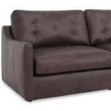 Thurlow 3 Piece Left Modular Leather Sectional, Espresso Brown