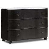 Tiago Marble Chest, Distressed Black-Furniture - Storage-High Fashion Home