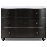 Tiago Marble Chest, Distressed Black-Furniture - Storage-High Fashion Home