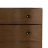 Tiago Marble Top Chest, Toasted Oak-Furniture - Storage-High Fashion Home