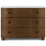 Tiago Marble Top Chest, Toasted Oak-Furniture - Storage-High Fashion Home