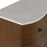 Tiago Marble Top Chest, Toasted Oak-Furniture - Storage-High Fashion Home