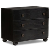 Tiago Nightstand, Distressed Black-Furniture - Bedroom-High Fashion Home