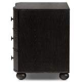 Tiago Nightstand, Distressed Black-Furniture - Bedroom-High Fashion Home