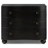 Tiago Nightstand, Distressed Black-Furniture - Bedroom-High Fashion Home