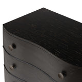 Tiago Nightstand, Distressed Black-Furniture - Bedroom-High Fashion Home