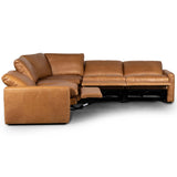 Tillery 5 Piece Leather Power Recliner Sectional, Sonoma Butterscotch-Furniture - Sofas-High Fashion Home