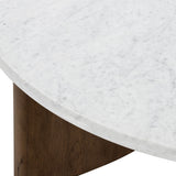 Toli Coffee Table, Italian White/Rustic Fawn-Furniture - Accent Tables-High Fashion Home