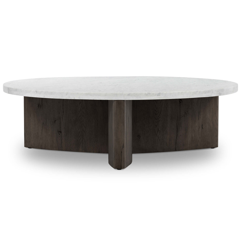 Toli Coffee Table, Italian White/Smoked Black-Furniture - Accent Tables-High Fashion Home