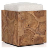 Tomlin Outdoor Stool, Hayes Cream-Furniture - Benches-High Fashion Home