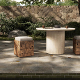 Tomlin Outdoor Stool, Hayes Cream-Furniture - Benches-High Fashion Home