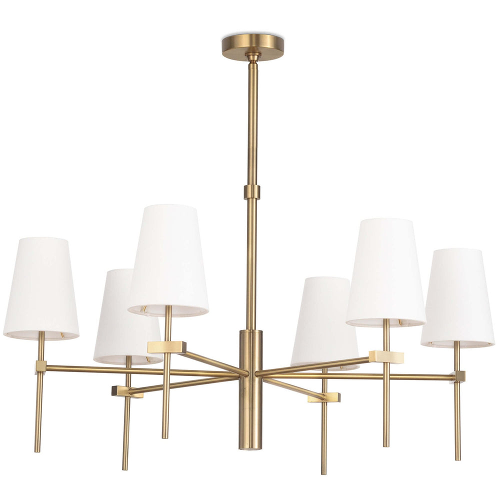 Toni Large Chandelier, Natural Brass-Lighting-High Fashion Home