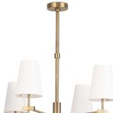 Toni Large Chandelier, Natural Brass-Lighting-High Fashion Home