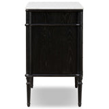 Toulouse Marble Chest, Distressed Black-Furniture - Storage-High Fashion Home