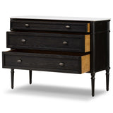 Toulouse Marble Chest, Distressed Black-Furniture - Storage-High Fashion Home