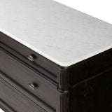 Toulouse Marble Chest, Distressed Black-Furniture - Storage-High Fashion Home