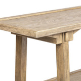 Trinity Console Table, Distressed Light Oak-Furniture - Accent Tables-High Fashion Home