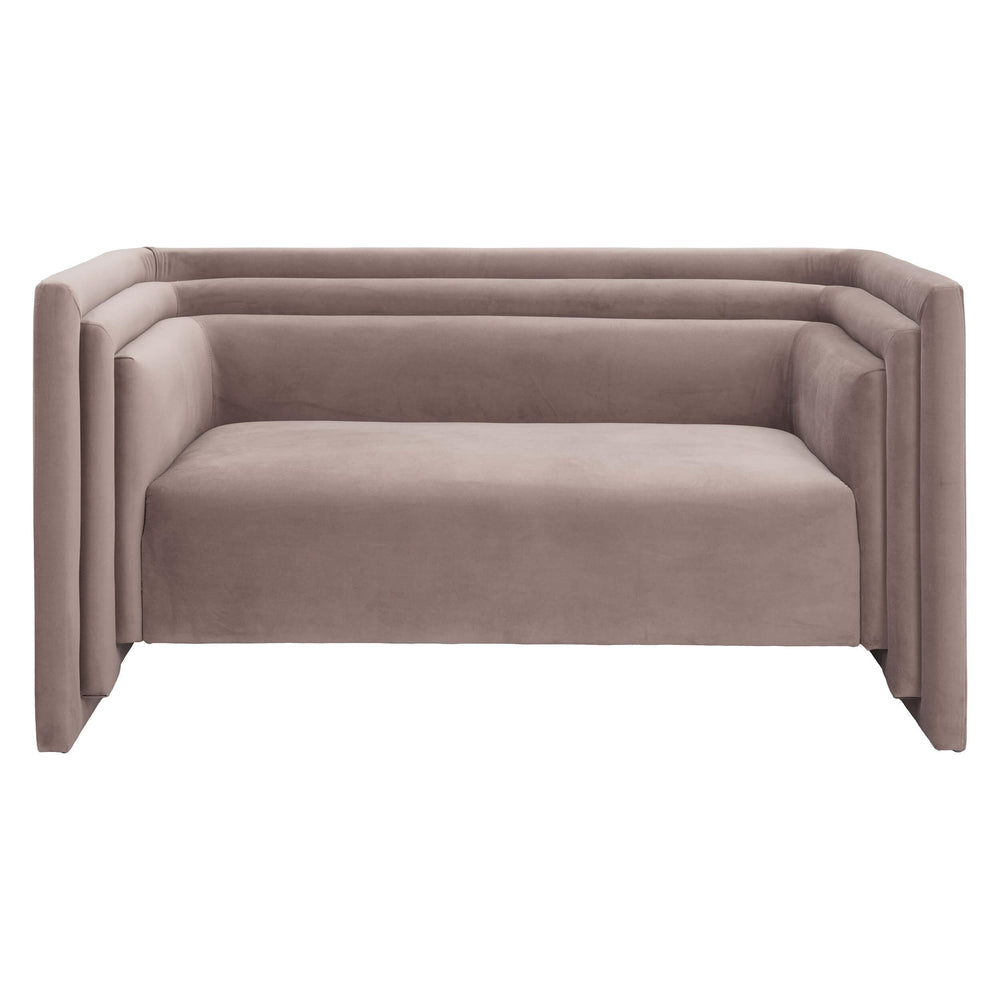 Trippel Loveseat, Taupe-Furniture - Sofas-High Fashion Home