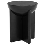 Tume Side Table, Black-Furniture - Accent Tables-High Fashion Home