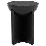 Tume Side Table, Black-Furniture - Accent Tables-High Fashion Home