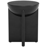 Tume Side Table, Black-Furniture - Accent Tables-High Fashion Home