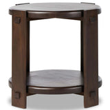 Two Tier End Table, Matte Brown