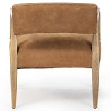 Tyler Leather Chair, Nubuck Cognac-Furniture - Chairs-High Fashion Home