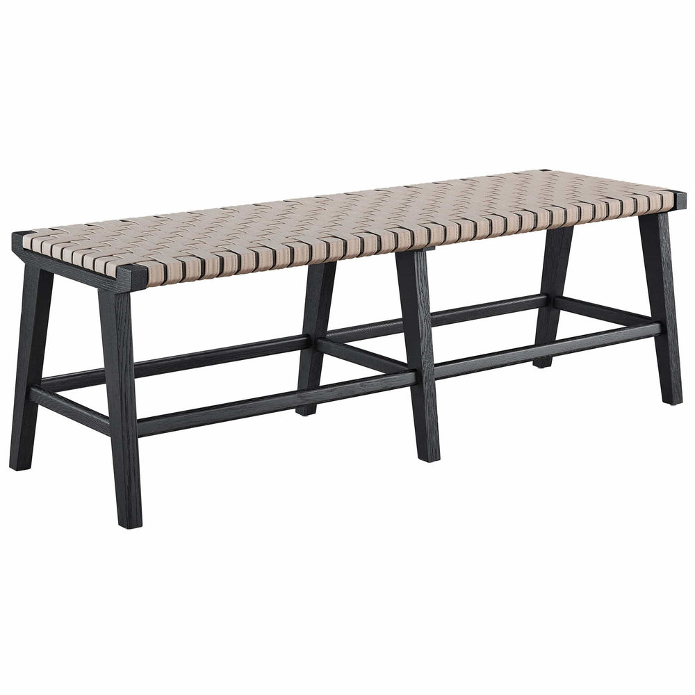 Harlyn Bench, Charcoal-Furniture - Benches-High Fashion Home