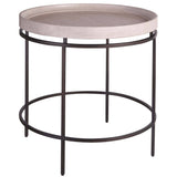 Coalesce End Table, Rolling Fog-Furniture - Accent Tables-High Fashion Home