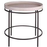 Coalesce End Table, Rolling Fog-Furniture - Accent Tables-High Fashion Home