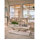 St. Kitts Cocktail Table, White Sand-Furniture - Accent Tables-High Fashion Home