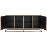 Fusion Credenza, Aged Brass-Furniture - Storage-High Fashion Home