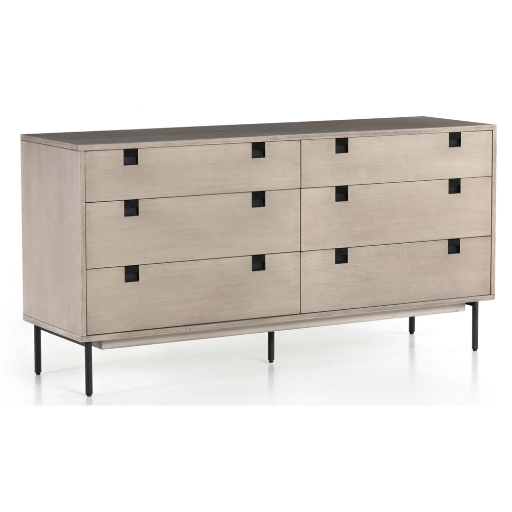 Carly 6 Drawer Dresser, Grey Wash-Furniture - Storage-High Fashion Home