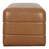 Verity Leather Bench, Tan-Furniture - Benches-High Fashion Home