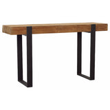 Burke Console Table, Natural-Furniture - Accent Tables-High Fashion Home