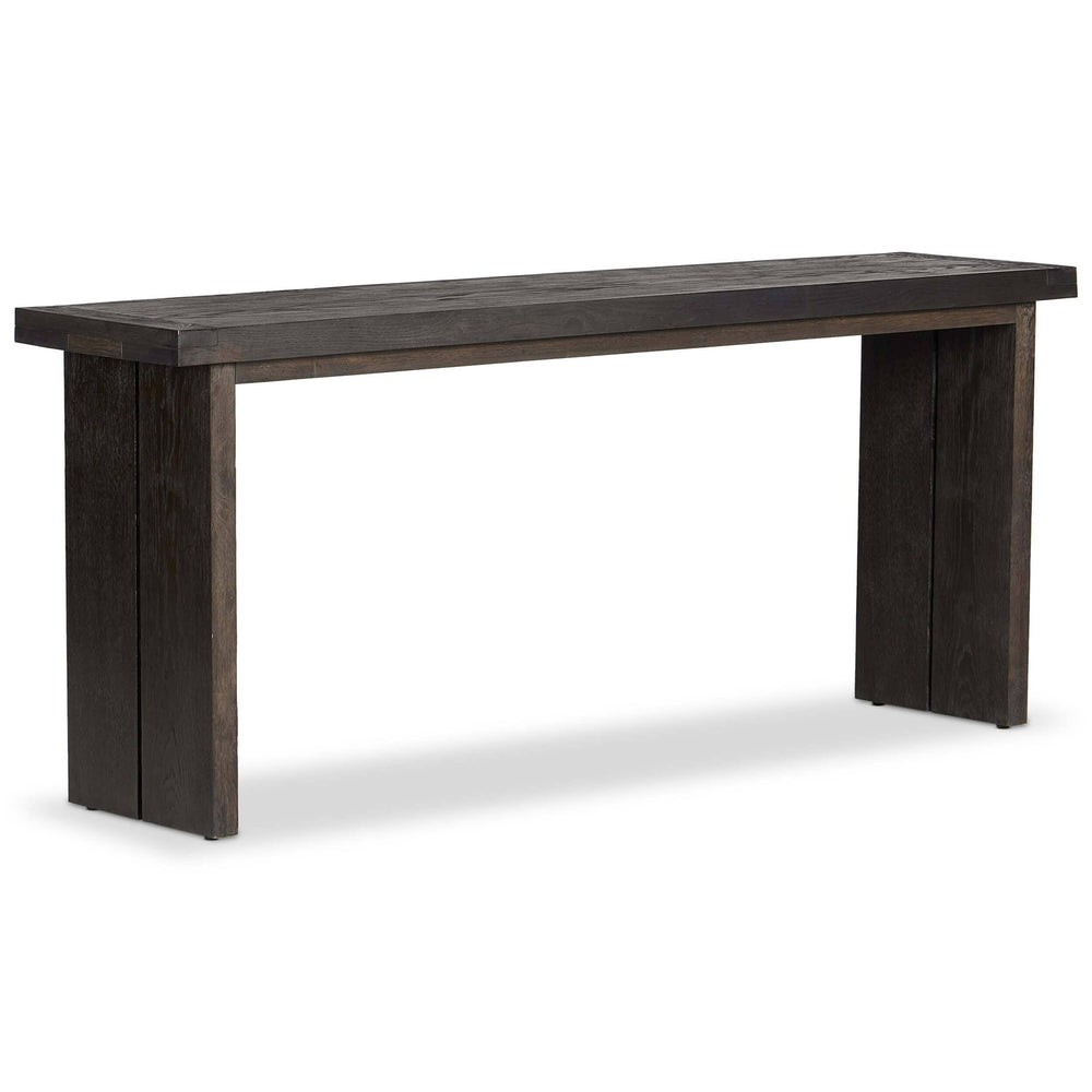 Warby Console Table, Worn Black Oak