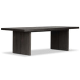 Warby Dining Table, Worn Black Oak