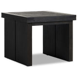 Warby End Table, Worn Black Oak